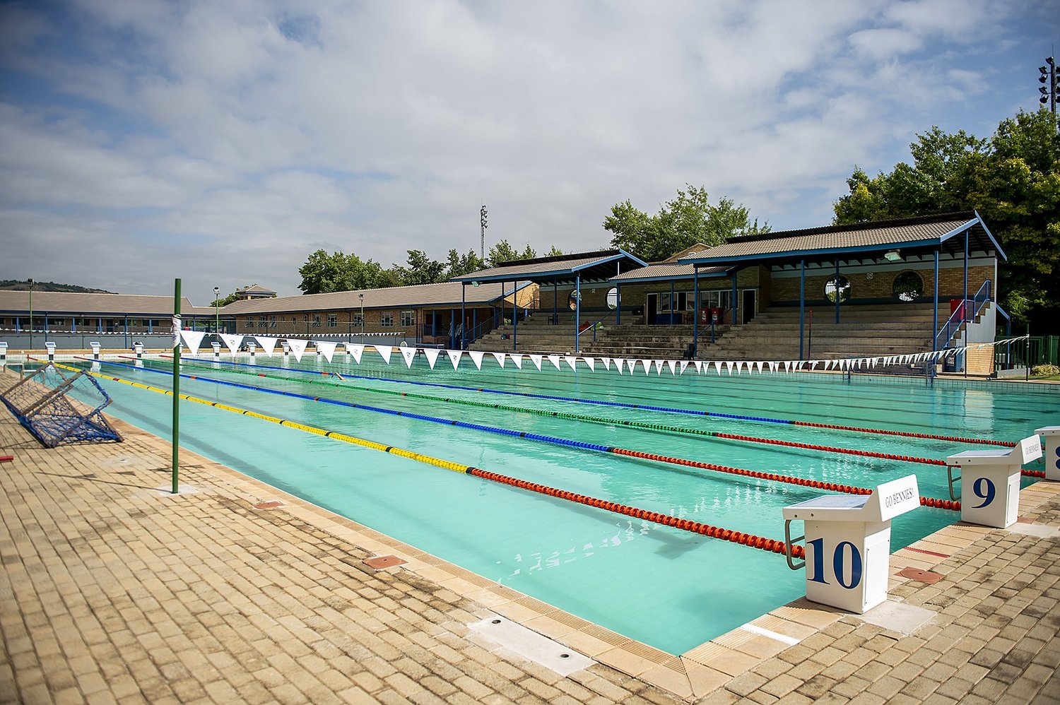 Outdoor 50 metre swimming pool at St Benedict's